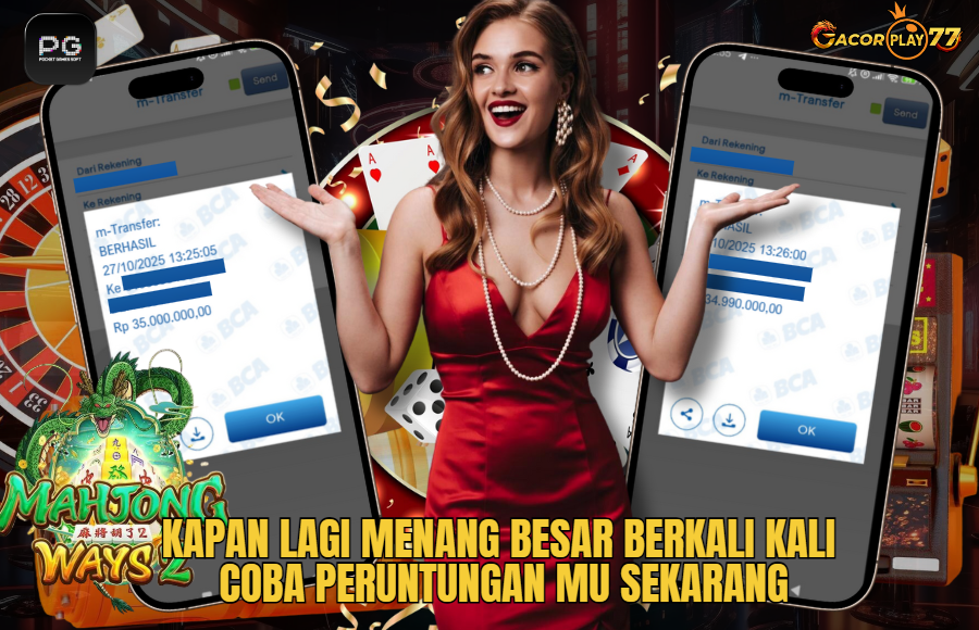 Selamat kepada user id : ngo******ai Wede Rp 70.000.000 di Game MAHJONG WAYS PG SOFT Cair Gk Sampe 1 Menit! Menang Mudah di Gacorplay77
